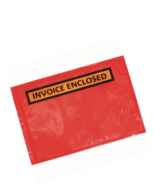 Invoice Enclosed Printed Envelope Document Sticker Pouch 115x150mm