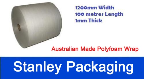 Polyfoam 1200mm x 100m Thick Packing Foam Wrap Roll 1mm Foam Wrap